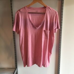 Madewell Pink Cotton T Shirt L